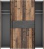 FORTE Winnie Kleiderschrank, Holzwerkstoff, Braun/Grau, 170,3 x 190,5 x 61,2 cm Bild 4