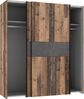 FORTE Winnie Kleiderschrank, Holzwerkstoff, Braun/Grau, 170,3 x 190,5 x 61,2 cm Bild 5