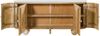 Sideboard Mango 180x40x80 natur lackiert / Marmor weiß FLORENZ #121 Bild 2