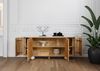 Sideboard Mango 180x40x80 natur lackiert / Marmor weiß FLORENZ #121 Bild 4