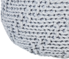 Ottomane PRIENE Hellgrau Baumwolle 50 cm 50 cm Bild 5