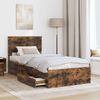 vidaXL Bettrahmen mit Schubladen Raucheiche 90 x 200 cm Holzwerkstoff 3410944 Bild 3