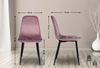 4er Set Esszimmerstühle Napier Samt pink Bild 2