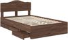 vidaXL Bettrahmen Braun Eichen-Optik 120 x 190 cm Ingenieurs Holz 3413032 Bild 5