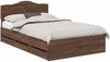 vidaXL Bettrahmen Braun Eichen-Optik 120 x 190 cm Ingenieurs Holz 3413032 Bild 2