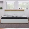 Merax Holzbett Schwebebett 160x200 Doppelbett mit Kopfteil & Lattenrost für Schlafzimmer Beige & Weiß Bild 3