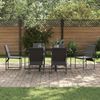 vidaXL Garten Essgruppe 7 pcs Schwarz Stahl 3335859 Bild 3