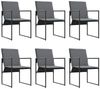 vidaXL Garten Essgruppe 7 pcs Schwarz Stahl 3335859 Bild 5
