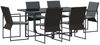 vidaXL Garten Essgruppe 7 pcs Schwarz Stahl 3335859 Bild 2