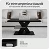 CASARIA® Couchtisch Detroit Schwarz 90x60x45cm 2 Ablagen Holz Wohnzimmertisch Bild 5
