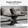 CASARIA® Couchtisch Detroit Schwarz 90x60x45cm 2 Ablagen Holz Wohnzimmertisch Bild 2