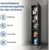 Home Collective Mehrzweckschrank Schmaler Schrank 40 cm breit mit 1 Tür & 4 Einlegeböden (Universalschrank Haushaltsschrank für Haushalt, Flur, Büro oder Schlafzimmer) 40x35x184 cm (BxTxH), Anthrazit Bild 3