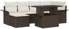 vidaXL Garten-Sofa-Set mit Kissen mit Speicher 7 pcs Braun Poly Rattan 3357051 Bild 1