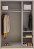 Schwebetürenschrank ALTONA 2-trg. Eiche Glas grey 135 cm Bild 4