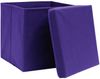 vidaXL Aufbewahrungsboxen mit Deckeln 4 Stk. Lila 32x32x32 cm Stoff 288354 Bild 3