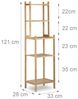 Relaxdays Badregal, Bambus natur, 33 x 28 x 121 cm Bild 2
