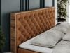 Boxspringbett mit Multipocket-Matratze und Zwei Bettkästen, Doppelbett mit Stauraum - ALBERO 3 - 160 x 200 cm - Orange Stoff - H3 Bild 4