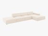 Micadoni Ecksofa Jodie 5-Sitzer Rechts Samt Bluvel Helles Beige Bild 2
