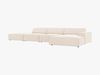 Micadoni Ecksofa Jodie 5-Sitzer Rechts Samt Bluvel Helles Beige Bild 3