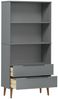 vidaXL Bücherregal MOLDE Grau 85x35x170,5 cm Massivholz Kiefer 350542 Bild 5
