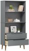 vidaXL Bücherregal MOLDE Grau 85x35x170,5 cm Massivholz Kiefer 350542 Bild 3