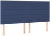 vidaXL Boxspringbett mit Matratze Blau 200x200 cm Stoff, Härtegrad: H2 [3137267] Bild 5