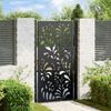 vidaXL Gartentor Schwarz 100x175 cm Stahl Wellendesign 4100972 Bild 1