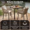 STEELSØN 'Nair' Polyrattan Gartenstuhl, 2er-Set, beige, wetterfest & UV-beständig, Balkonstühle bis 160 kg belastbar, Gartensessel inkl. Kissen Bild 5