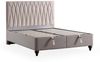 Villa Möbel Boxspringbett Linen (Bett Set (mit Matratze), Liegefläche 160x200), Bettkasten mit XXL Stauraum und Gasdruckfedern für einfache Handhabung Bild 4