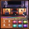 WLIVE Lowboard TV-Schrank mit RGB-LED (22 Modi), 3 offene Fächer & verstellbare (Länge 166 cm, Schwarz, TV Board für 55/60/ 65/70/75/Zoll Fernseher), 166 x 39 x 56 cm, modern & stabil Bild 3