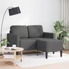 vidaXL 2-Sitzer-Sofa mit Chaiselongue L-förmig Dunkelgrau 125 cm Leinen 4107077 Bild 2
