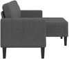 vidaXL 2-Sitzer-Sofa mit Chaiselongue L-förmig Dunkelgrau 125 cm Leinen 4107077 Bild 4
