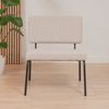 Bronx71 Sessel Espen mit Hocker recycelter Stoff beige Bild 3