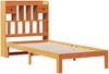 vidaXL Massivholzbett mit Regal ohne Matratze Wachsbraun 75x190 cm 3322611 Bild 3