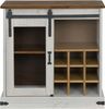 vidaXL Sideboard HALDEN mit Schiebetür Weiß 80x40x80 cm Massivholz 4018422 Bild 3