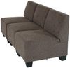 Modular 3-Sitzer Sofa Couch Lyon, Stoff/Textil ~ braun, ohne Armlehnen Bild 4
