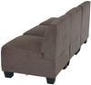 Modular 3-Sitzer Sofa Couch Lyon, Stoff/Textil ~ braun, ohne Armlehnen Bild 5
