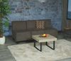Modular 3-Sitzer Sofa Couch Lyon, Stoff/Textil ~ braun, ohne Armlehnen Bild 2
