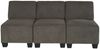 Modular 3-Sitzer Sofa Couch Lyon, Stoff/Textil ~ braun, ohne Armlehnen Bild 3
