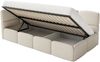 Selsey 'Cloudy' Jugendbett 120x200, Kopfteil links, Matratze & Bettkasten, Bouclé Hellbeige Bild 4