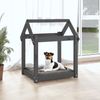 vidaXL Hundebett 61 x 50 x 70 cm Massivholz Kiefer, Grau Bild 3