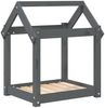 vidaXL Hundebett 61 x 50 x 70 cm Massivholz Kiefer, Grau Bild 2
