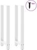 vidaXL Bartischbeine Weiß 2 Stk. 50x(110-111) cm Stahl 4013353 Bild 3