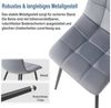 SURFOU Esszimmerstuhl 2er Set Küchenstuhl Polsterstuhl Metallbeine Essstühle mit Gepolsterte, Polsterstühle Esszimmer mit Rückenlehne, bis 150 kg belastba Bild 4