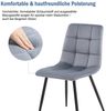SURFOU Esszimmerstuhl 2er Set Küchenstuhl Polsterstuhl Metallbeine Essstühle mit Gepolsterte, Polsterstühle Esszimmer mit Rückenlehne, bis 150 kg belastba Bild 3