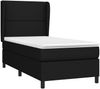 vidaXL Boxspringbett mit Matratze Schwarz 90x200 cm Stoff, Härtegrad: H2 [3127855] Bild 3