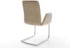 Freischwinger Vinja-Flex Mikrofaser Beige Vintage Freischwinger rund Edelstahl Bild 5