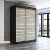 Schwebetürenschrank COLIN 2-türig Schrank 180 cm Farbe: Schwarz , sonoma Bild 2