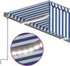 vidaXL Markise Automatisch mit Rollo LED Windsensor 3x2,5m Blau Weiß 3069391 Bild 5