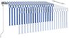 vidaXL Markise Automatisch mit Rollo LED Windsensor 3x2,5m Blau Weiß 3069391 Bild 4